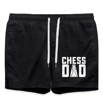 Chess Dad Design Chess Father - Short de bain - noir - Devant - AI Model Male 185 light (185cm)