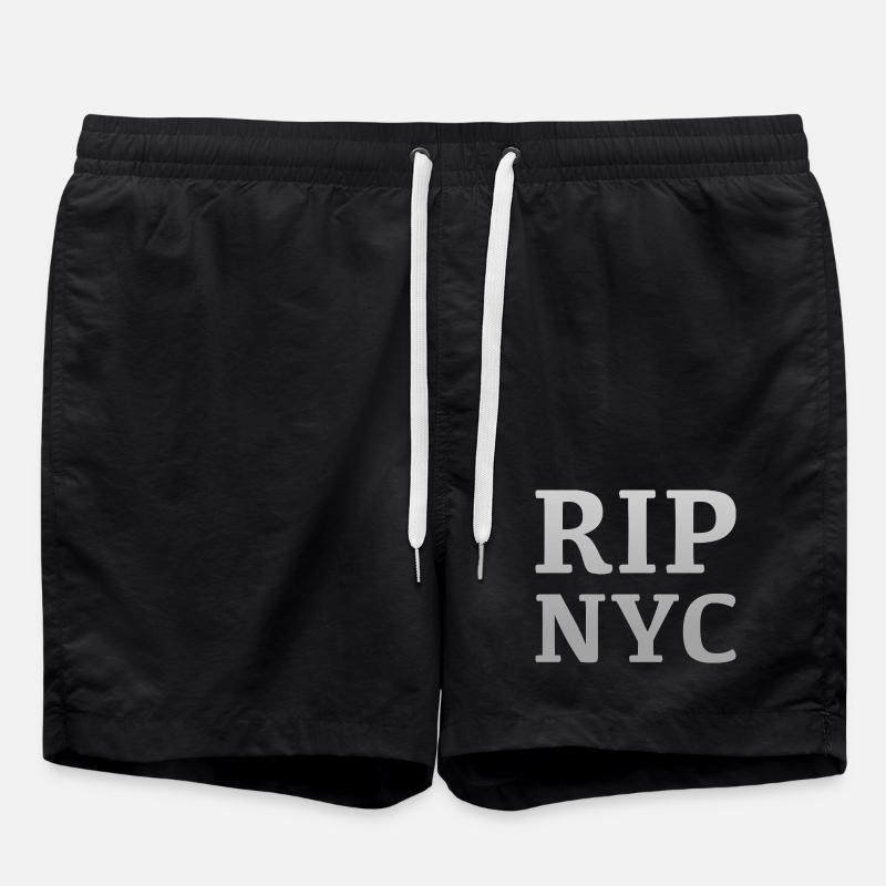 RIP NYC Monochrome design - Swim Trunks - black