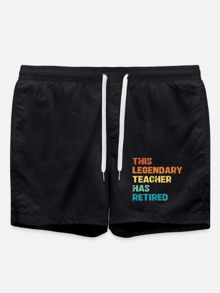 Legendary Teacher Retirement - Swim Trunks - black
