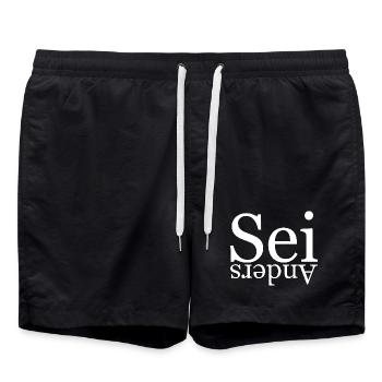 Sei anders - Badeshorts - Schwarz - Vorne - AI Model Male 185 light (185cm)