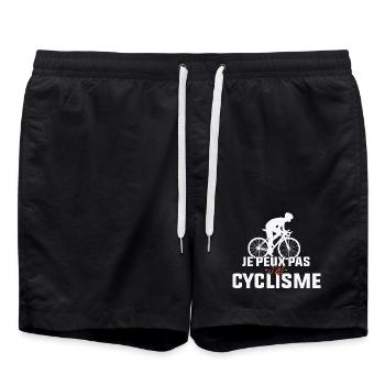 Ich kann nicht, ich habe Radfahren. - Badeshorts - Schwarz - Vorne - AI Model Male 185 light (185cm)