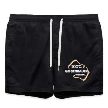 Gift for violin makers - Swim Trunks - black - Front - AI Model Male 185 light (185cm)