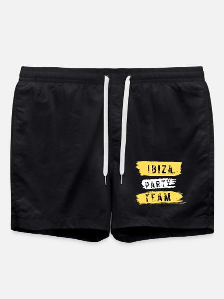 Ibiza Party Team - Badeshorts - Schwarz