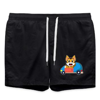 Tiger Auto - Badeshorts - Schwarz - Vorne - AI Model Male 185 light (185cm)