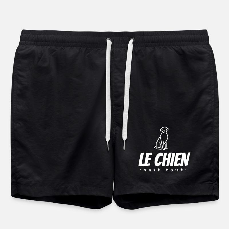 Der Hund weiß alles - Badeshorts - Schwarz