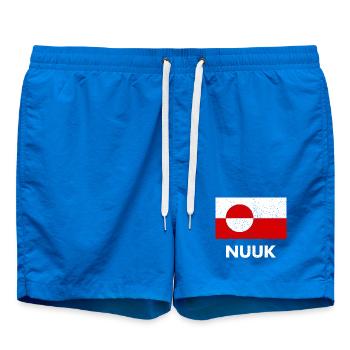 Greenland Flag - Nuuk - Grönland - Denmark Danmark - Badeshorts - Cobalt blue - Vorne