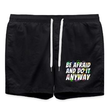 Passport Travel Stamp World Travel Gift - Swim Trunks - black - Front - AI Model Male 185 light (185cm)