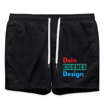 Votre propre conception - Short de bain - noir - Devant - AI Model Male 185 light (185cm)