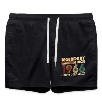 Legendary Since 1966 Vintage Vintage Birthday - Swim Trunks - black - Front - AI Model Male 185 light (185cm)