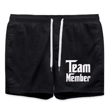 Team Member - Badeshorts - Schwarz - Vorne - AI Model Male 185 light (185cm)