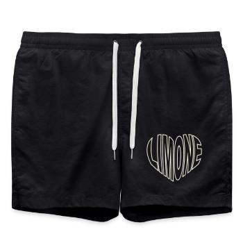 Limone sul Garda Typo Heart - Short de bain - noir - Devant - AI Model Male 185 light (185cm)