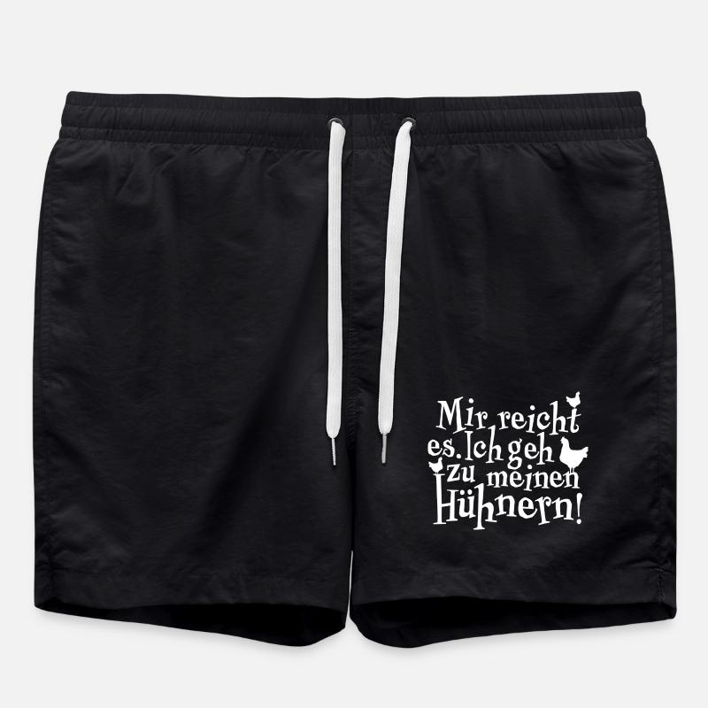 Fans de poulets - - Coq - Poussins - Short de bain - noir