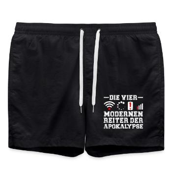 Computer DIE VIER REITER DER MODERNEN APOKALYPSE - Badeshorts - Schwarz - Vorne - AI Model Male 185 light (185cm)