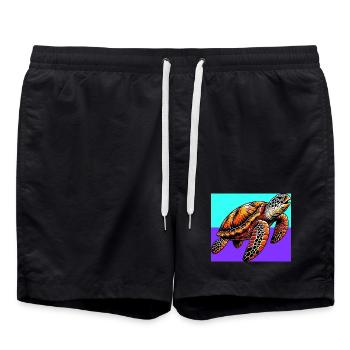 turtle - Swim Trunks - black - Front - AI Model Male 185 light (185cm)