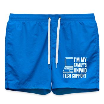 Familien unbezahltes Technik-Support-Humordesign - Badeshorts - Cobalt blue - Vorne