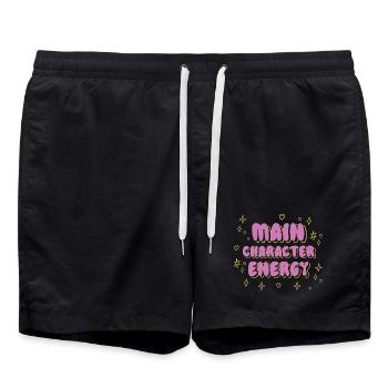 Main Character Energy Tee - Swim Trunks - black - Front - AI Model Male 185 light (185cm)