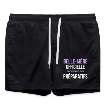 Belle-Mère Officielle — Survivante des Préparatifs - Short de bain - noir - Devant - AI Model Male 185 light (185cm)