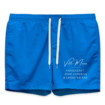 Volti-Mama: Lustiger Voltigier Spruch für Mütter - Badeshorts - Cobalt blue - Vorne