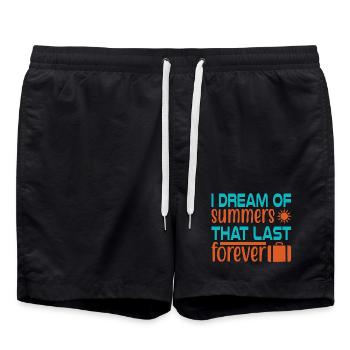 Dream of summer forever - Swim Trunks - black - Front - AI Model Male 185 light (185cm)