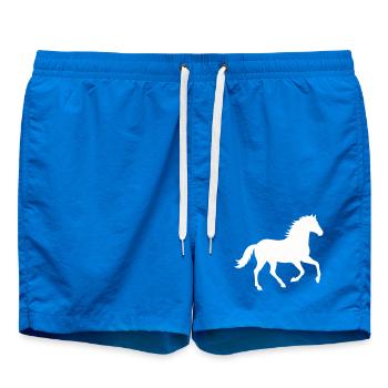 Silhouette eines wilden Pferdes - Badeshorts - Cobalt blue - Vorne