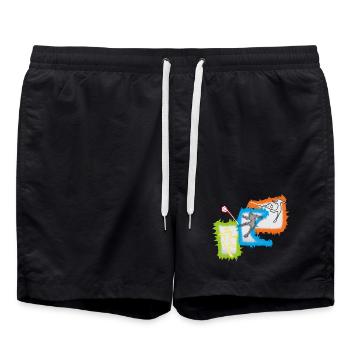 Soccer Soccer Players - Swim Trunks - black - Front - AI Model Male 185 light (185cm)