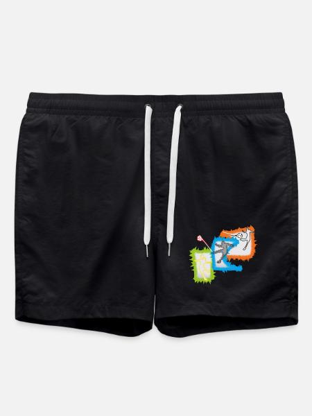 Soccer Soccer Players - Swim Trunks - black