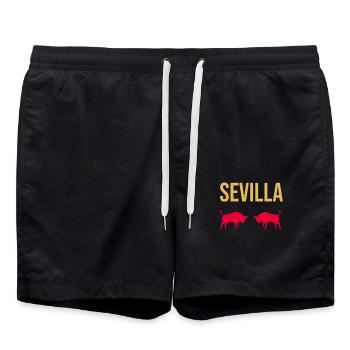 Bullfighting Seville City Guided Tour Souvenir Seville - Swim Trunks - black - Front - AI Model Male 185 light (185cm)