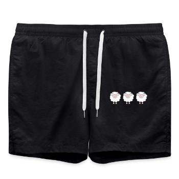 sheep - Swim Trunks - black - Front - AI Model Male 185 light (185cm)