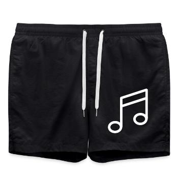 Musique orchestre musicien chanteur note de musique - Short de bain - noir - Devant - AI Model Male 185 light (185cm)