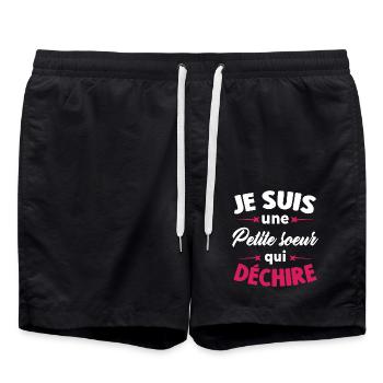 Je Suis Une Petite soeur Qui Déchire - Short de bain - noir - Devant - AI Model Male 185 light (185cm)