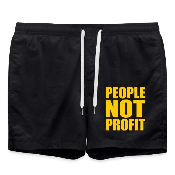 People not profit - Short de bain - noir - Devant - AI Model Male 185 light (185cm)