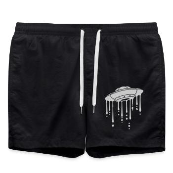 UFO Graffiti Drops Slime - Short de bain - noir - Devant - AI Model Male 185 light (185cm)