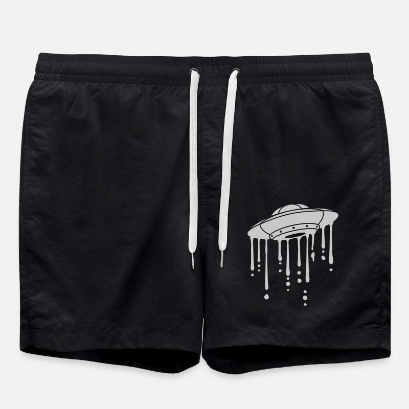 UFO Graffiti Drops Slime - Swim Trunks - black