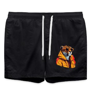 Street style cheetah | Cheetah lovers - Swim Trunks - black - Front - AI Model Male 185 light (185cm)