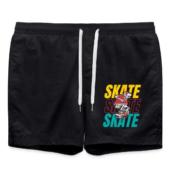 Skateboard - Swim Trunks - black - Front - AI Model Male 185 light (185cm)
