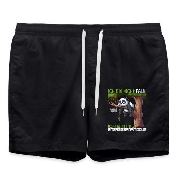 ICH BIN NICHT FAUL ICH BIN NUR IM ENERGIESPARMODUS - Badeshorts - Schwarz - Vorne - AI Model Male 185 light (185cm)