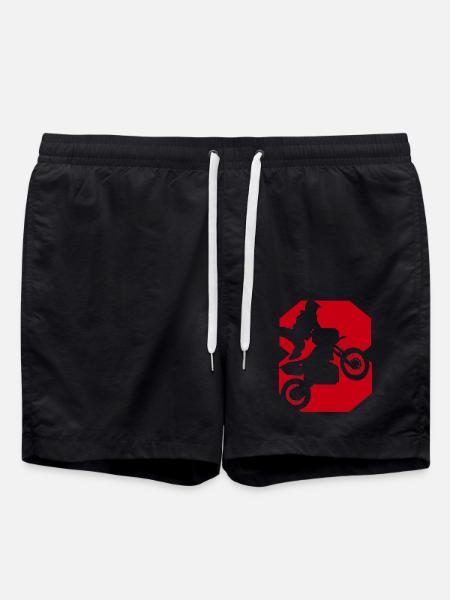 Moto 8 biker - Swim Trunks - black