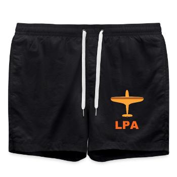 Gran Canaria Airport - Las Palmas - Canary Islands - Swim Trunks - black - Front - AI Model Male 185 light (185cm)