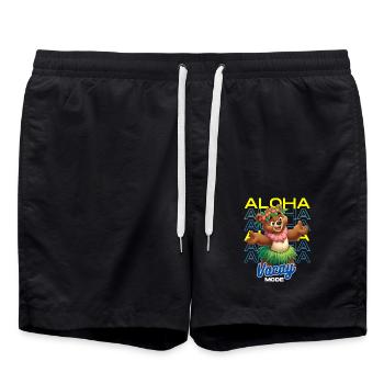 Hawaiian Bear Aloha Mode Vacation - Swim Trunks - black - Front - AI Model Male 185 light (185cm)