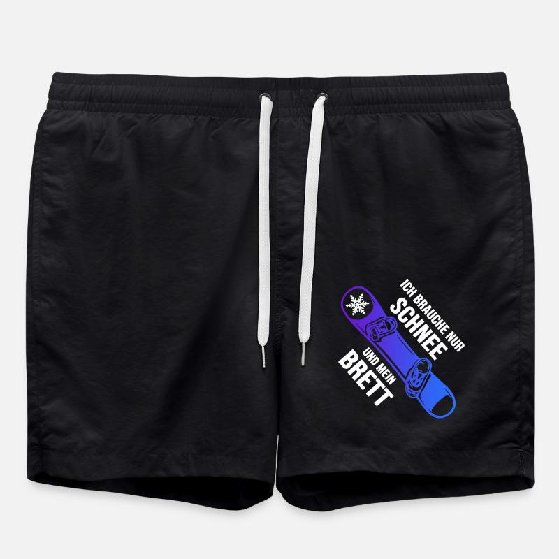 Snowboard Freestyle Snowboarder - Swim Trunks - black