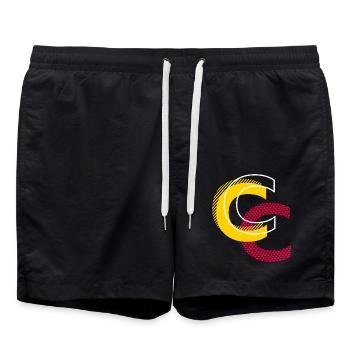 Buchstabe C Geschenk - Badeshorts - Schwarz - Vorne - AI Model Male 185 light (185cm)