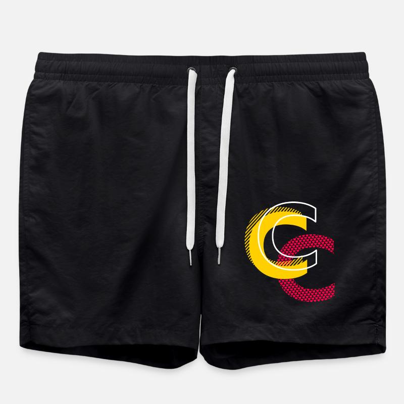 Buchstabe C Geschenk - Badeshorts - Schwarz