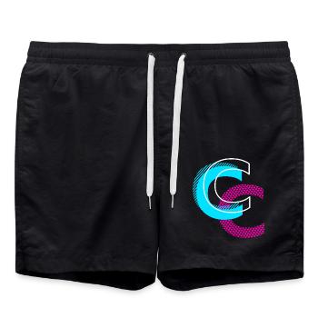 Graffiti C Design Geschenke - Badeshorts - Schwarz - Vorne - AI Model Male 185 light (185cm)