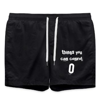 Null Kontrolle - Badeshorts - Schwarz - Vorne - AI Model Male 185 light (185cm)