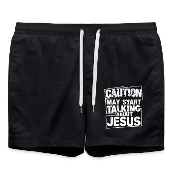 Your faith, your voice - Swim Trunks - black - Front - AI Model Male 185 light (185cm)