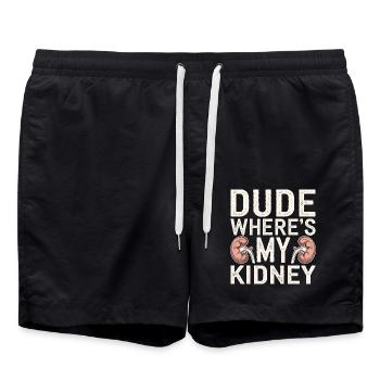 Humor for health crises - Swim Trunks - black - Front - AI Model Male 185 light (185cm)