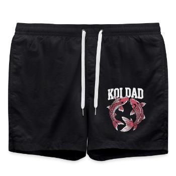 Focus on passion for koi fish - Swim Trunks - black - Front - AI Model Male 185 light (185cm)