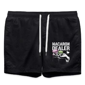 Humor for gourmets - Swim Trunks - black - Front - AI Model Male 185 light (185cm)