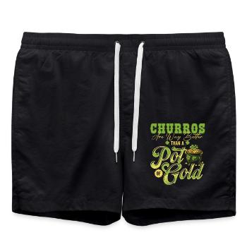 Les churros sont bien meilleurs qu’un pot de Gold St - Short de bain - noir - Devant - AI Model Male 185 light (185cm)