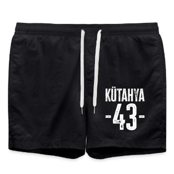 Kütahya 43 – Art et culture de Türkiye - Short de bain - noir - Devant - AI Model Male 185 light (185cm)